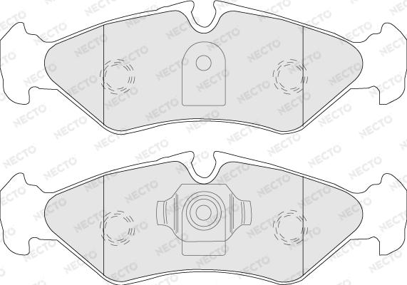 Necto FD6676V - Тормозные колодки, дисковые, комплект autosila-amz.com