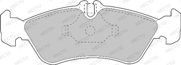 Necto FD6678V - Тормозные колодки, дисковые, комплект autosila-amz.com