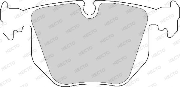 Necto FD6672A - Тормозные колодки, дисковые, комплект autosila-amz.com