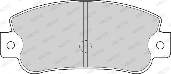 Necto FD6090A - Тормозные колодки, дисковые, комплект autosila-amz.com
