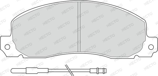 Necto FD6091V - Тормозные колодки, дисковые, комплект autosila-amz.com
