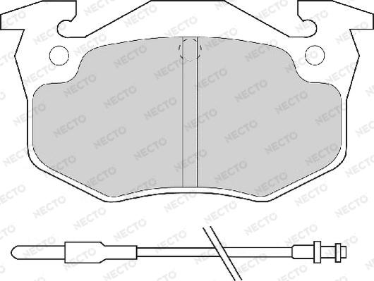 Necto FD6065A - Тормозные колодки, дисковые, комплект autosila-amz.com