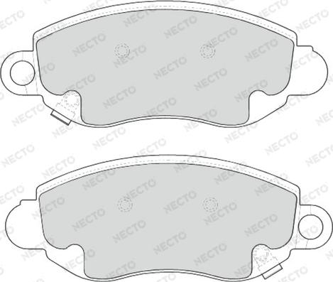 Necto FD6848V - Тормозные колодки, дисковые, комплект autosila-amz.com