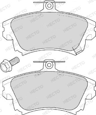 Necto FD6857A - Тормозные колодки, дисковые, комплект autosila-amz.com