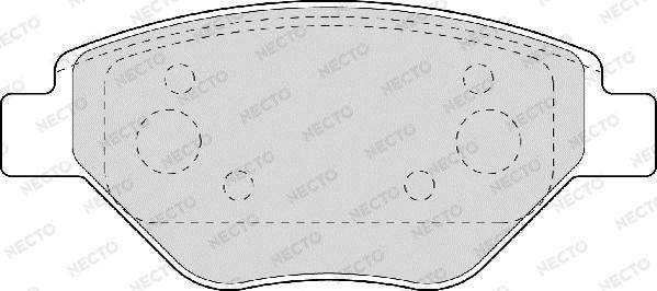 Necto FD6864A - Тормозные колодки, дисковые, комплект autosila-amz.com