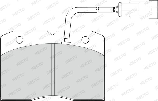 Necto FD6806V - Тормозные колодки, дисковые, комплект autosila-amz.com