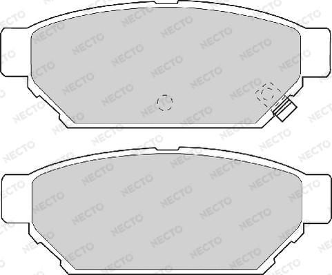 Necto FD6827A - Тормозные колодки, дисковые, комплект autosila-amz.com