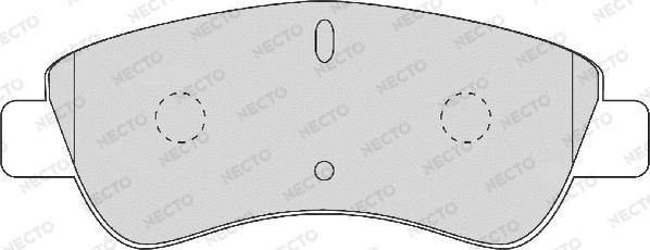 Necto FD6874A - Тормозные колодки, дисковые, комплект autosila-amz.com