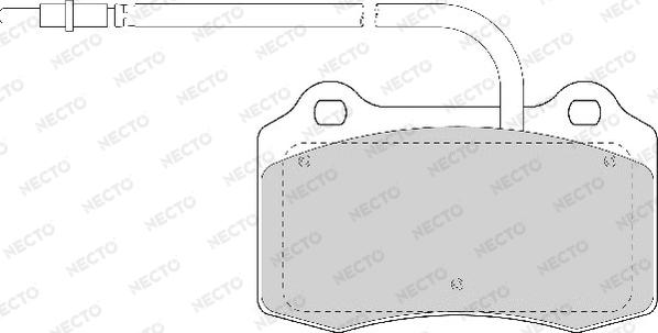 Necto FD6872A - Тормозные колодки, дисковые, комплект autosila-amz.com