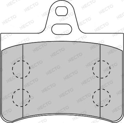 Necto FD6877A - Тормозные колодки, дисковые, комплект autosila-amz.com