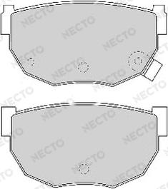 Necto FD6349A - Тормозные колодки, дисковые, комплект autosila-amz.com