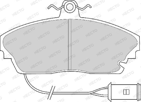 Necto FD6340A - Тормозные колодки, дисковые, комплект autosila-amz.com