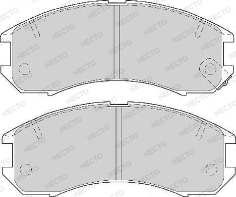 Necto FD6357A - Тормозные колодки, дисковые, комплект autosila-amz.com