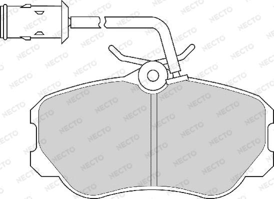 Necto FD6367A - Тормозные колодки, дисковые, комплект autosila-amz.com