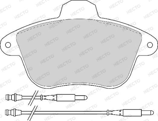 Necto FD6317A - Тормозные колодки, дисковые, комплект autosila-amz.com