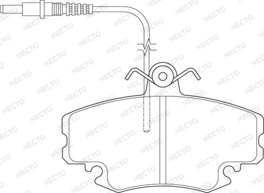 Necto FD6324A - Тормозные колодки, дисковые, комплект autosila-amz.com