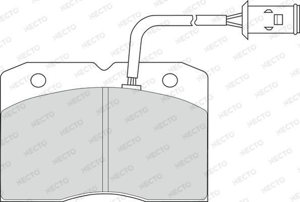 Necto FD6320V - Тормозные колодки, дисковые, комплект autosila-amz.com