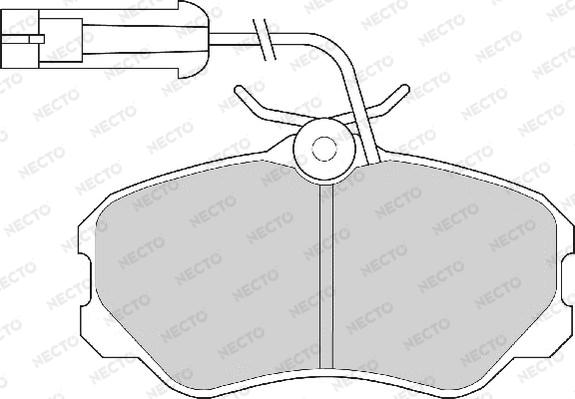 Necto FD6241A - Тормозные колодки, дисковые, комплект autosila-amz.com