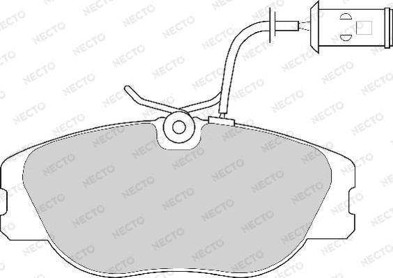 Necto FD6243A - Тормозные колодки, дисковые, комплект autosila-amz.com