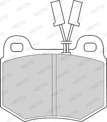 Necto FD6247A - Тормозные колодки, дисковые, комплект autosila-amz.com