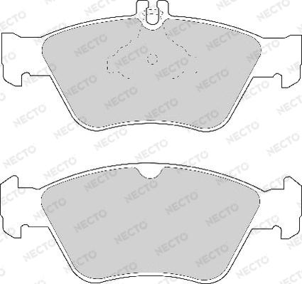 Necto FD6749A - Тормозные колодки, дисковые, комплект autosila-amz.com