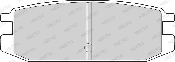 Necto FD6744A - Тормозные колодки, дисковые, комплект autosila-amz.com