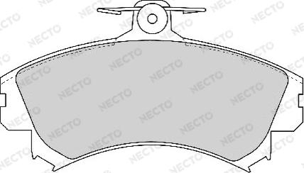 Necto FD6758A - Тормозные колодки, дисковые, комплект autosila-amz.com