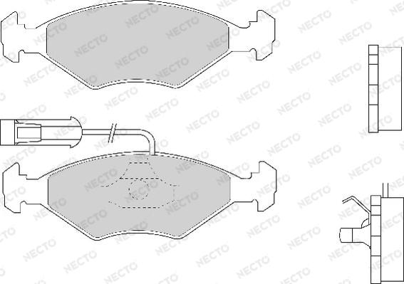 Necto FD6761A - Тормозные колодки, дисковые, комплект autosila-amz.com