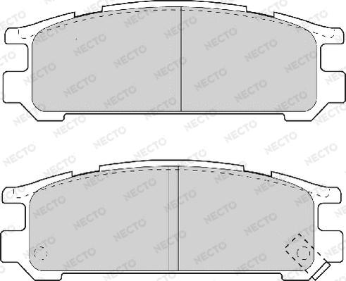 Necto FD6708A - Тормозные колодки, дисковые, комплект autosila-amz.com