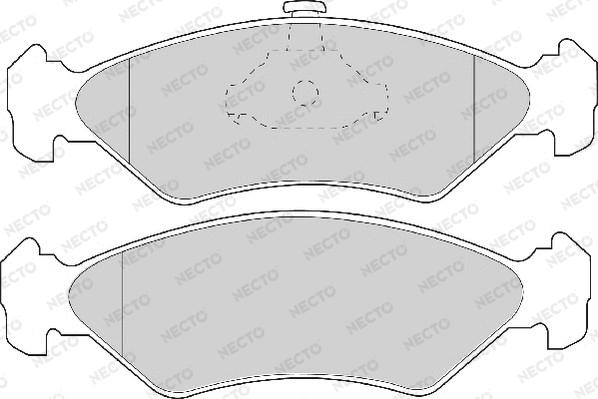 Necto FD6712A - Тормозные колодки, дисковые, комплект autosila-amz.com