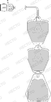 Necto FD6787A - Тормозные колодки, дисковые, комплект autosila-amz.com