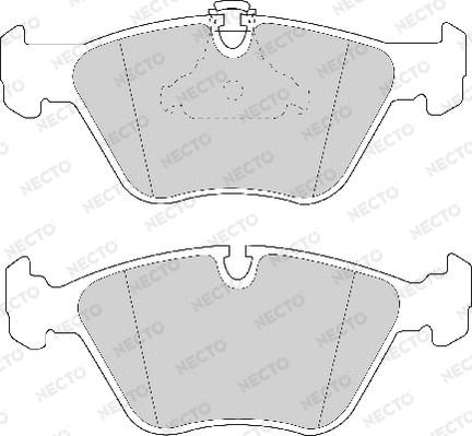 Necto FD6738A - Тормозные колодки, дисковые, комплект autosila-amz.com