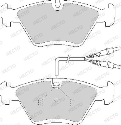 Necto FD6737A - Тормозные колодки, дисковые, комплект autosila-amz.com