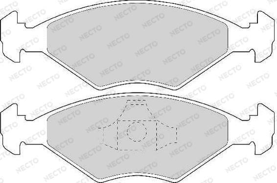 Necto FD6725A - Тормозные колодки, дисковые, комплект autosila-amz.com
