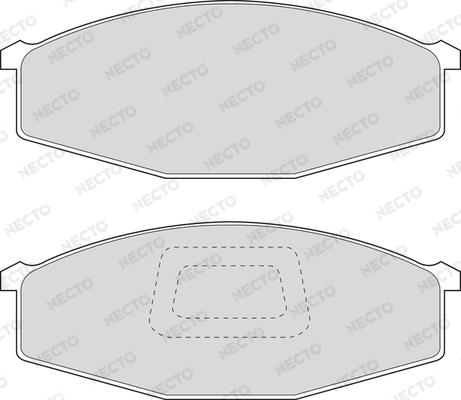 Necto FD899V - Тормозные колодки, дисковые, комплект autosila-amz.com
