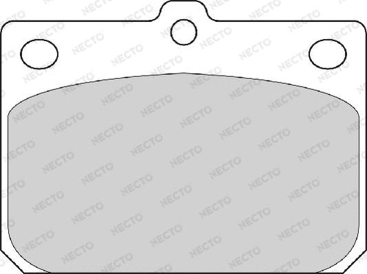 Necto FD809A - Тормозные колодки, дисковые, комплект autosila-amz.com