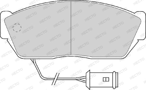 Necto FD888A - Тормозные колодки, дисковые, комплект autosila-amz.com