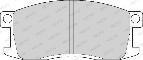 Necto FD834A - Тормозные колодки, дисковые, комплект autosila-amz.com