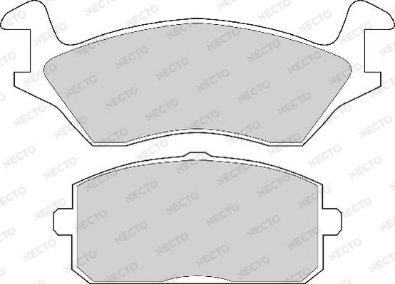 Necto FD833A - Тормозные колодки, дисковые, комплект autosila-amz.com