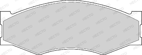 Necto FD827A - Тормозные колодки, дисковые, комплект autosila-amz.com