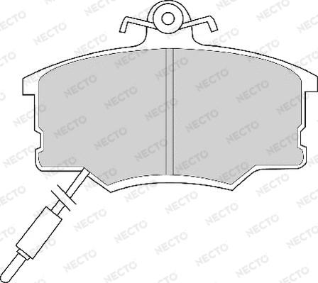 Necto FD2410A - Тормозные колодки, дисковые, комплект autosila-amz.com