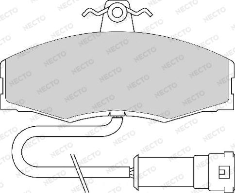 Necto FD215A - Тормозные колодки, дисковые, комплект autosila-amz.com