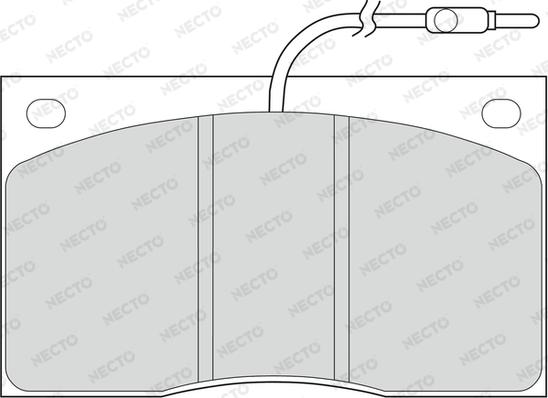 Necto FD211V - Тормозные колодки, дисковые, комплект autosila-amz.com