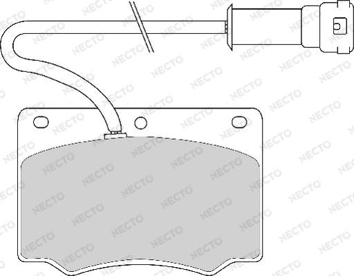 Necto FD286A - Тормозные колодки, дисковые, комплект autosila-amz.com