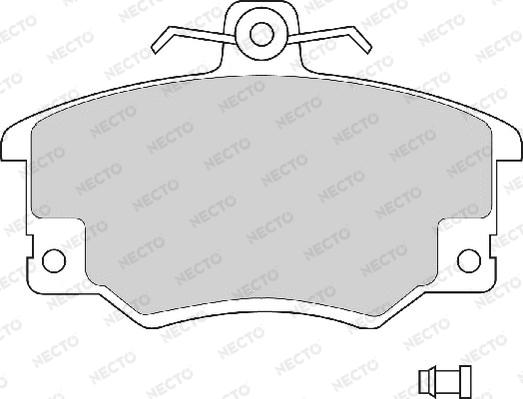 Necto FD221A - Тормозные колодки, дисковые, комплект autosila-amz.com