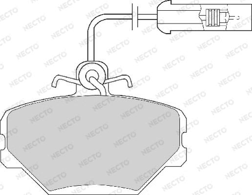 Necto FD222A - Тормозные колодки, дисковые, комплект autosila-amz.com