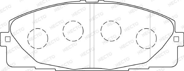 Necto FD7495V - Тормозные колодки, дисковые, комплект autosila-amz.com