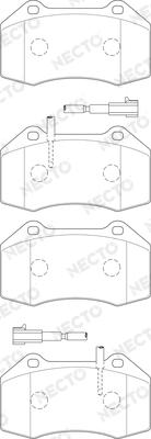 Necto FD7491A - Тормозные колодки, дисковые, комплект autosila-amz.com