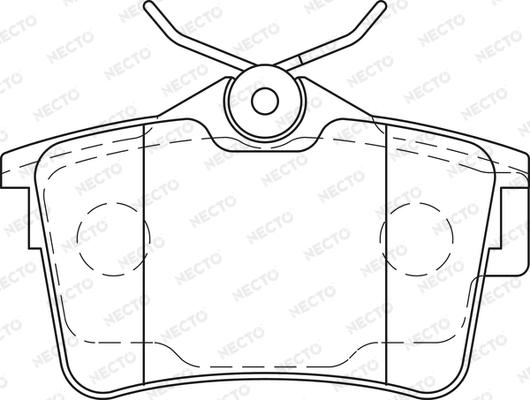 Necto FD7446A - Тормозные колодки, дисковые, комплект autosila-amz.com