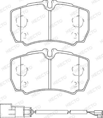 Necto FD7447V - Тормозные колодки, дисковые, комплект autosila-amz.com